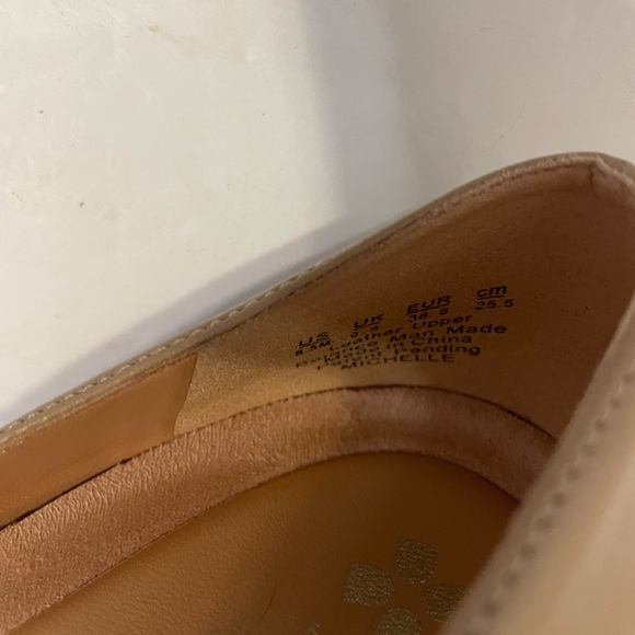 Naturalizer Nude Beige Leather Heel Shoes Size 8 1/2 M - Picture 10 of 11